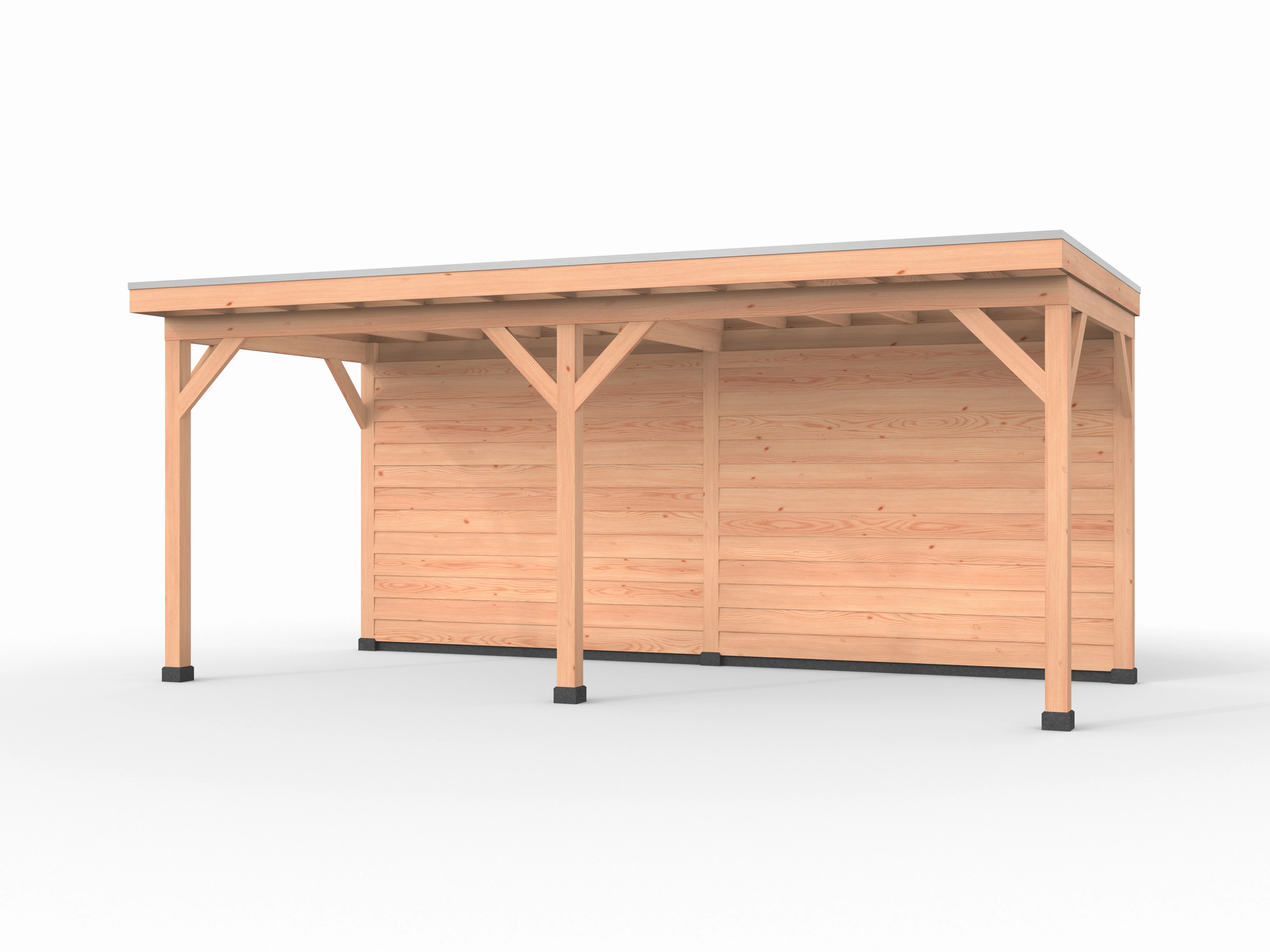 Douglas overkapping, 600 x 250, met achterwand, Westwood Comfort - Afbeelding 1